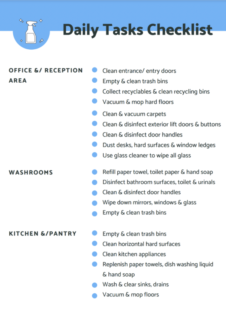 Office Cleaning Supplies List